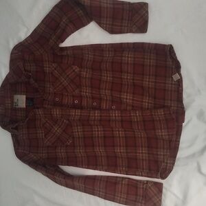 5.11 Tactical Women's Plaid Shirt - Red and Brown